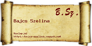 Bajcs Szelina névjegykártya
